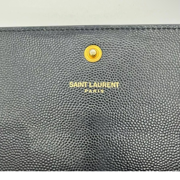 YSL Wallet YVES SAINT LAURENT Wallet Logo Christmas Star Long Wallet 💝 - Picture 7 of 12
